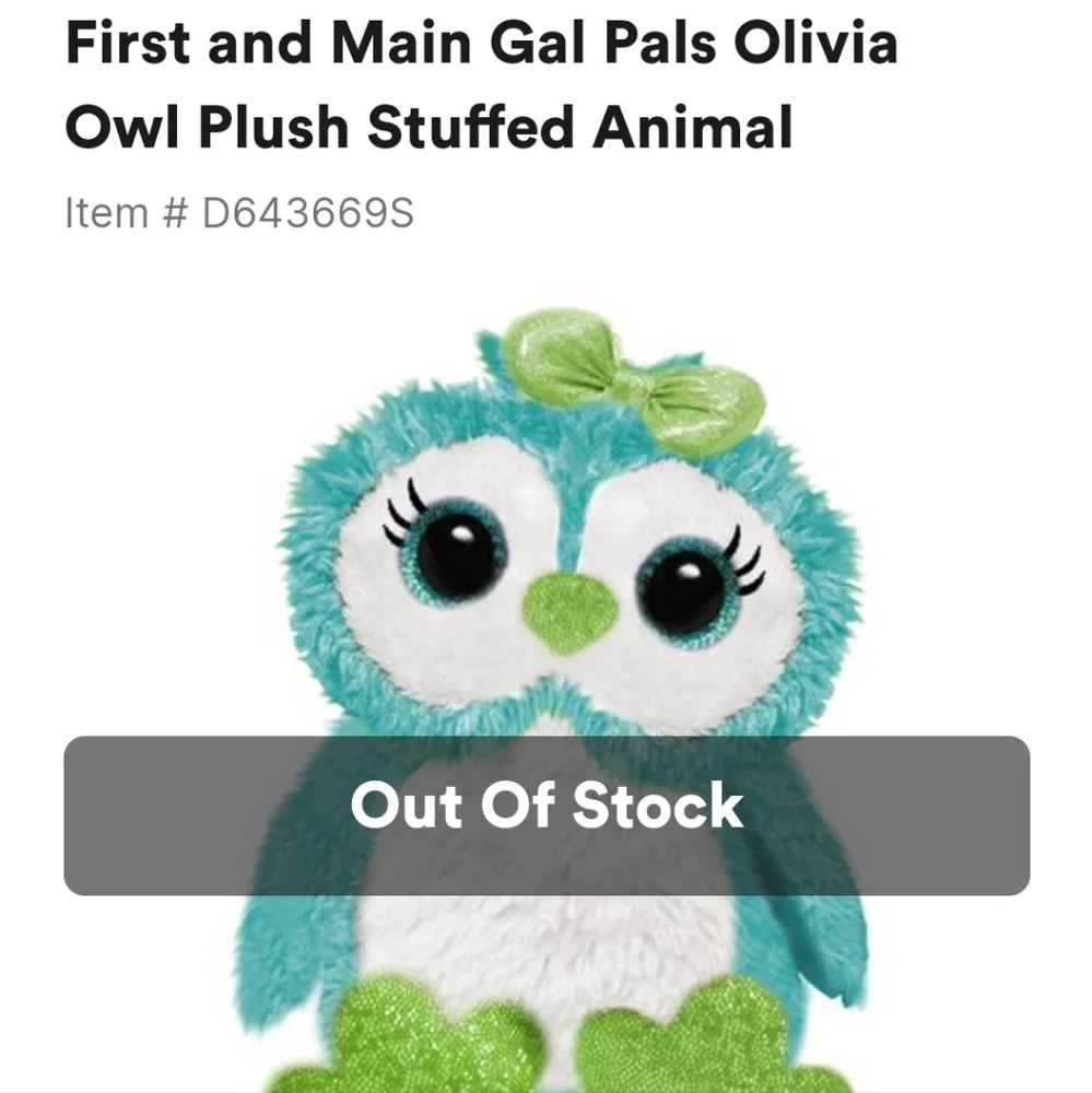 Gal Pals Olivia Owl Plush 7